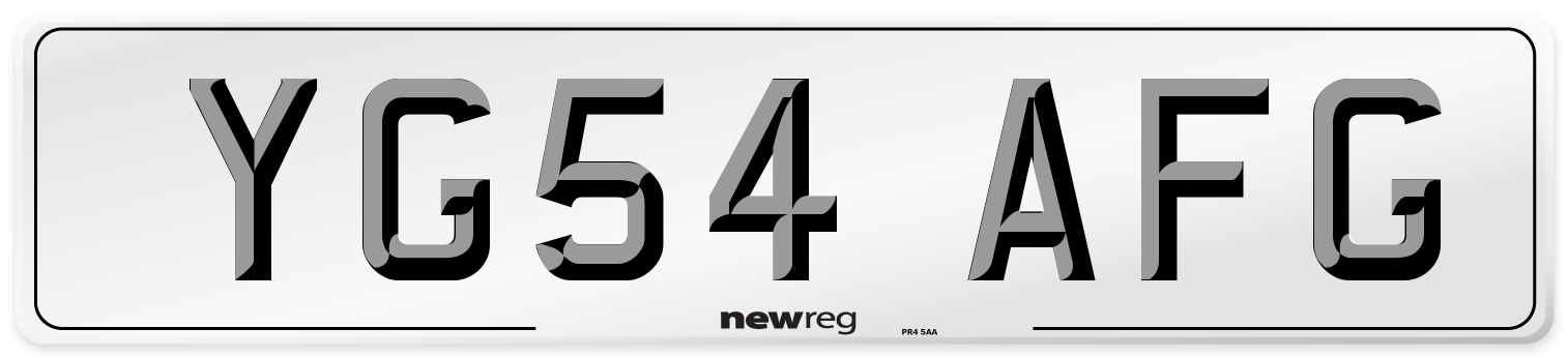 YG54 AFG Number Plate from New Reg
